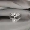 En stock en Guangzhou: Anillo de Corona de Moissanita para Mujer 0.5-2 Quilates, Plata S925 Chapado en Oro, Venta Directa de Fábrica