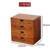 Gabinete de almacenamiento de escritorio de oficina de madera maciza, caja de madera con cajón multicapa Zakka, caja de almacenamiento de cosméticos para dormitorio