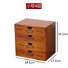 Escritorio de Oficina de Madera Maciza Gabinete de Almacenamiento Caja de Madera Zakka Cajones Múltiples Tipo Dormitorio Caja de Almacenamiento para Cosméticos