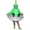Fantasia Inflável de Halloween para Palco Engraçada Alien Ciclista Boneco Traje Inflável Fantasia para Festa Performance Amazon
