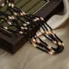 Collar hecho a mano con perlas de agua dulce naturales azules mezcladas con piedra Tianhe, accesorios Maillard, cadena para la clavícula personalizada, para mujer
