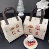 Bolsas Térmicas Descartáveis para Levar, Alumínio Comercial para Assar Sobremesa Bolo TNT Sacola de Embalagem, Feito Sob Medida