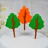 Árvores Verdes Árvores Pequenas Tecido de Feltro Pacote com Três Árvores de Floresta Animais Decorativos Enfeites de Coqueiro Mesa de Sobremesas da Floresta Plug-in