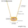 Colar Pingente Pedra de Vidro Ágata Negra Geométrica Nicho Europeu e Americano Açúcar Corrente de Clavícula Aço Inoxidável Banhado a Ouro 18K Feminino