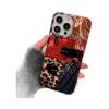 Funda Creativa con Bloques de Color y Lanyard Peludo para Teléfono Adecuada para Apple 17Promax Swirl Iphone15 Funda Protectora