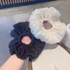 Goma para el pelo de gasa plisada estilo ballet, Cuerda para coleta grande dulce, Flor para el pelo, Nuevo accesorio para el pelo de primavera y verano