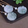 Colgante con hebilla de Buda de piedra de jade de Tianshan, colgante con tarjeta que no deja nada, colgante de jade, collar de flores flotantes naturales de Xinjiang