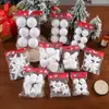 Em estoque decorações de Natal pingente de espuma lantejoulas floco de neve pingente bola de espuma estrela de cinco pontas neve pingente de sino