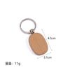 Productos de madera llavero de madera maciza llavero de haya colgante de madera llavero de madera pequeño regalo creativo en stock