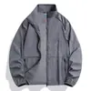 [Direto do Fabricante] Jaqueta Masculina de Nylon com Proteção Solar, Gola Alta, Leve, Respirável, Proteção UV para Atividades ao Ar Livre
