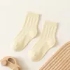 Calcetines para Niños 2026 Primavera 10A Calcetines Antibacterianos Color Sólido para Niños Bebé Desodorantes Antiácaros Calcetines de Media Pantorrilla Estilo Delgado de Verano