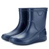 Botas de lluvia impermeables antideslizantes transfronterizas para hombre, de caña media, de plástico engrosado, zapatos de agua para pesca, cocina, lavado de autos, botas de agua para pesca
