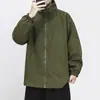 Abrigo de primavera para hombre 2024 nuevo traje de asalto tipo levita cuello alto rudo guapo marca de moda americana traje de béisbol chaqueta de primavera