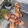 Sandálias rasteirinhas slip-on de praia com nó, tamanho plus size, estilo europeu e americano, para mulheres, calçados de comércio exterior