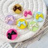 Macaron Color Cute Wind Round Bow Paint Alloy Handmade DIY Beaded Mobile Phone Chain Acessórios