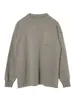 Otoño e Invierno Estilo Retro Japonés Nuevo Estilo Hombro Caído Suéter Interior para Hombre Manga Larga Casual Color Sólido Perezoso Holgado Tejido Suéter Tendencia