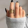 Anillo de metal liso irregular con estilo ins transfronterizo de Europa y Estados Unidos, diseño de personalidad para mujer, apertura ajustable.