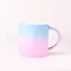 *Novo 0408* 8.5*9cm 340ml *Caneca Cerâmica Gradiente Sonho Revestida Caneca de Leite Caneca de Café