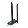Tarjeta de Red Inalámbrica USB 1300Mbps Gigabit 5g Doble Banda Sin Controlador Wifi6 Receptor Inalámbrico para Computadora Venta al por Mayor