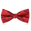 Corbata de moño formal para hombre en stock, Corbata de moño burdeos para novio, Moda estilo coreano Flor de corbata para padrino de boda, Accesorios para traje