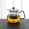 Chaleira de vidro resistente ao calor luz doméstica luxo high-end chá separação bule filtro bule teapot flor teabul terno