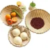 Cesta de bambu para pão de ovo cesta doméstica cesta para segurar pães tecelagem de bambu tecelagem de rattan cesta para pão no vapor pão no vapor cesta colocar cesta pequena doméstica
