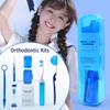 Cuidado bucal, traje de ortodoncia, cera de ortodoncia, traje de ortodoncia, cepillo de dientes de ortodoncia, cepillo interdental, juego de ortodoncia de ocho piezas.