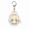 Llavero Transparente Raiden Xiao Zhongli Hu Tao Merchandising de Anime Colgante Acrílico Doble Cara Encanto para Bolsa Hecho a Medida