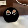 Brincos de Flores Coloridas com Gota de Óleo de Verão para Mulheres Design de Nicho Brincos de Miçangas 2025 Novo Estilo Quente Brincos Elegantes