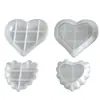 Amapola DIY Aromaterapia Yeso Cemento Encaje Lazo Corazón Bandeja Plato Adorno Resina Silicona Molde