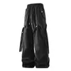 Calça Cargo Reta Americana Masculina, Nova de Verão, Solta, Tamanho Grande, Tendência, Bolsos, Calça Casual