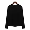 Camiseta base de forro polar para mujer 2026 nuevo estilo otoño e invierno, engrosada y cálida, cuello redondo, top base cepillado de cintura alta