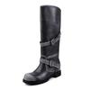 Botas de Montar Nuevas Otoño e Invierno 2025 Hebilla de Cinturón Botas de Plataforma Tacón Grueso Retro Botas de Media Caña Desgastadas Diseño de Nicho Botas de Trabajo
