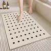 Alfombrilla de Piso de Anillo de Seda para Baño Doméstico Simple Moderna Antideslizante Anti-Caída Alfombrilla de Piso para Baño de Inodoro con Fugas Huecas Alfombrilla para Pies