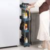 Estante de Almacenamiento Multicapa para el Hogar Baño Baño Cocina Dormitorio Carrito para Espacios Estrechos Estante de Acabado de Esquina