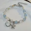 Pulsera Retro Morada de Perlas de Imitación Francesa para Niñas, Pulsera de Cristal de Diseño de Nicho Ins de Alta Gama, Joyería para Mejores Amigas