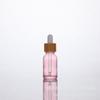 Rosa transparente essência de vidro essência garrafa cabeça de borracha conta-gotas spray frasco 5ml-100ml cosméticos sub-engarrafamento