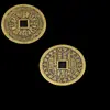 Colgante para Llaves de Moneda de Latón Engrosado Espíritu de la Montaña Bolsa del Espíritu de la Montaña Moneda de Cobre Bagua Hongda