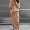 Moda Femenina Otoño/Invierno 2026 Nuevo Suéter de Punto Trenzado Estilo Europeo y Americano Amazon Conjunto de Vestido para Mujer