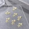 Nova Série Oceano Arte para Unhas Joias de Liga de Zinco Árvore de Coco Diamante Concha Pérola Estrela do Mar Laço Decoração para Unhas