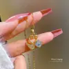 [Aço titânio] Colar de zircônia yuanyang feminino design de nicho simples celebrante da internet estilo coreano corrente de clavícula simples presente