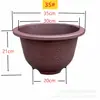 Maceta Gruesa Duradera Extra Grande Transfronteriza, Maceta de Hierro para Plantar Árboles, Pecera de Loto para el Hogar, Maceta de Plástico Color Cobre Antiguo para Interiores y Exteriores