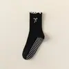 Calcetines de Yoga Antideslizantes para Mujer, Calcetines de Media Pantorrilla, Calcetines de Pilates, Calcetines Deportivos Profesionales para Piso de Mujer, Calcetines para Piso de Fitness en Interiores