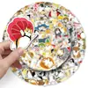 100 adesivos de grafite de gatinhos pintados à mão desenhos animados fofos criativos decorativos para copo capa de celular cartão goo adesivos DIY