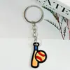 Chaveiros criativos de PVC, acessórios com tema esportivo, enfeites em formato de bola e pingentes para mochila - pequenos presentes de borracha macia, disponíveis para atacado