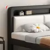 Cama con marco de hierro extra grueso, cama de acero al carbono, cama de hierro ensamblada para viviendas de alquiler, cama de hierro reforzada para dormitorios, cama simple para dormitorio, venta de liquidación
