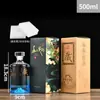 Uma garrafa de vinho branco de 500ml garrafa de vinho para remédio chinês garrafa de vinho 500ml garrafa vazia vidro branco cristal espessado impressão garrafa de vinho para fabricação própria