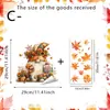 Adornos de hojas de arce para otoño, pegatinas electrostáticas transparentes para vidrio, mascotas lindas, cosecha abundante, pegatinas electrostáticas transparentes para pared al por mayor