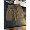 Pantalones cortos American five-point suaves y pegajosos para hombre, verano casual de marca moderna empalmados juveniles holgados rectos deportivos de longitud media
