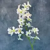 Flores Artificiales, Lirios de Tallo Alto, Orquídeas, Decoración para el Hogar y Hoteles, Arreglo para Escenas de Bodas, Adornos de Flores Falsas Transfronterizos al por Mayor